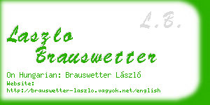 laszlo brauswetter business card